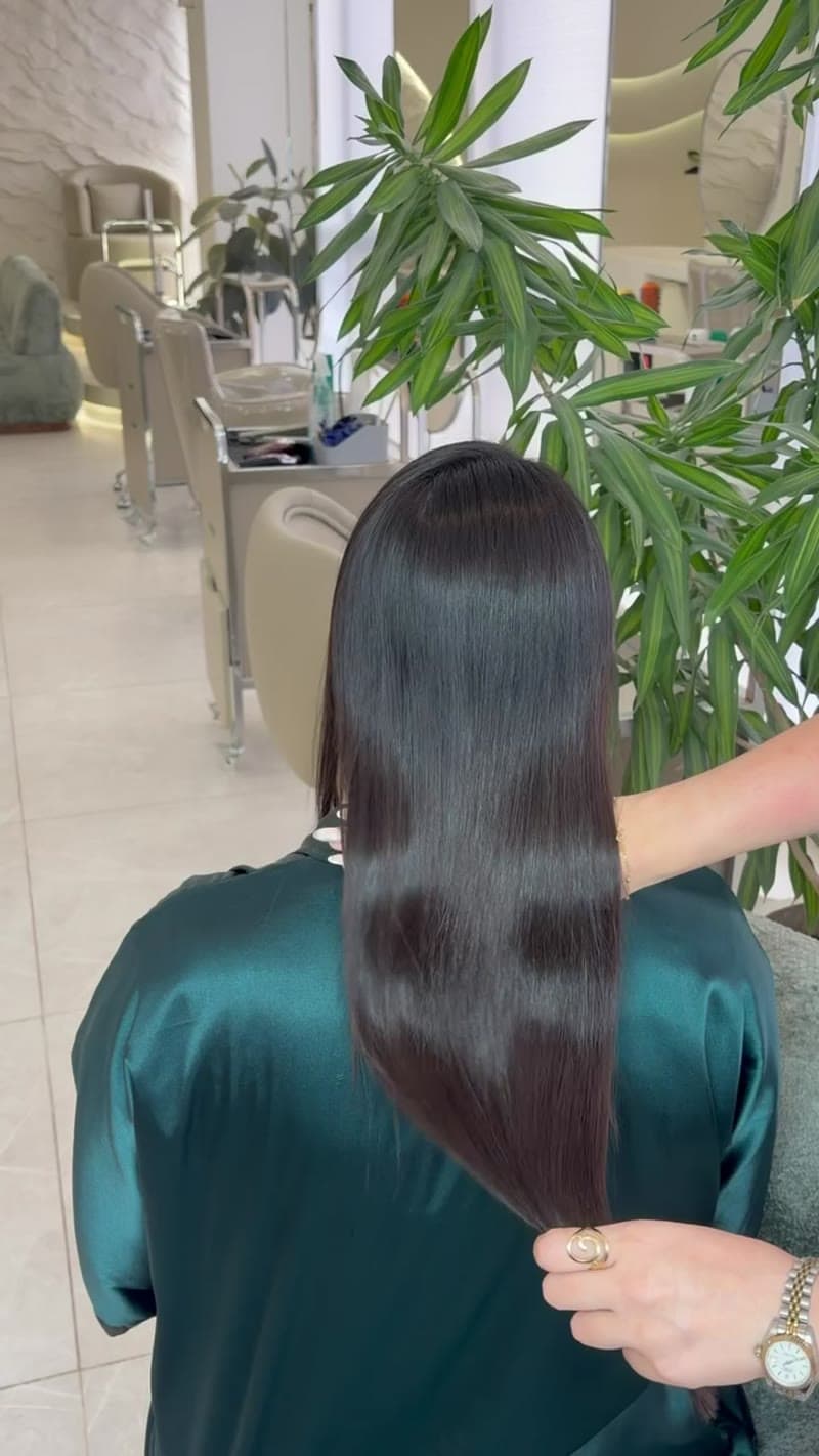 نمونه کار مو — کراتین و پروتئین تراپی ویدئو زنانه در رشت، رشت — نرجس اکبرزاده