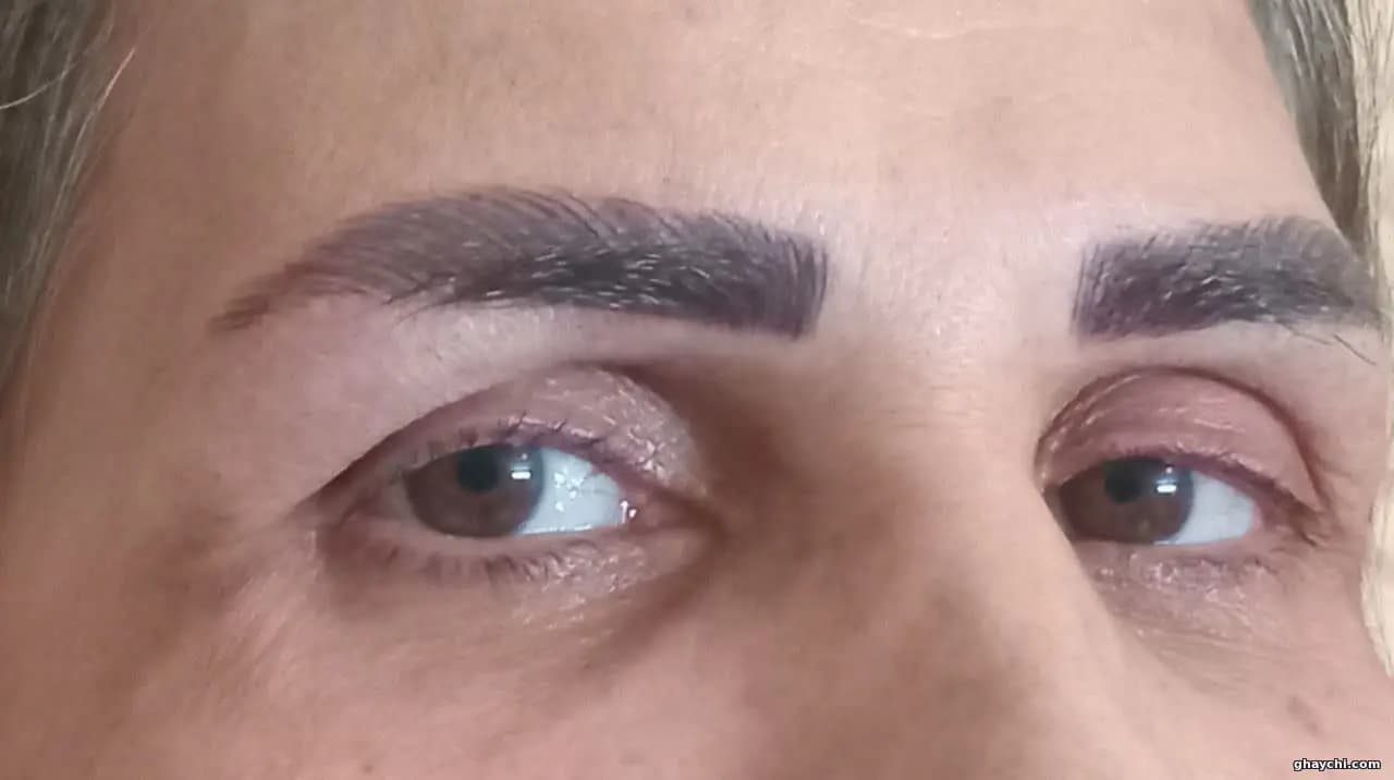 نمونه کار آرایش دائم — میکروبلیدینگ زنانه در خیابان هاشمی نژاد، مشهد — اکرم اکبری