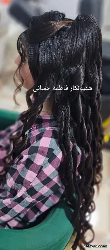 نمونه کار مو — شینیون و کرلی زنانه در گلستان، اهواز — فاطمه حسانی