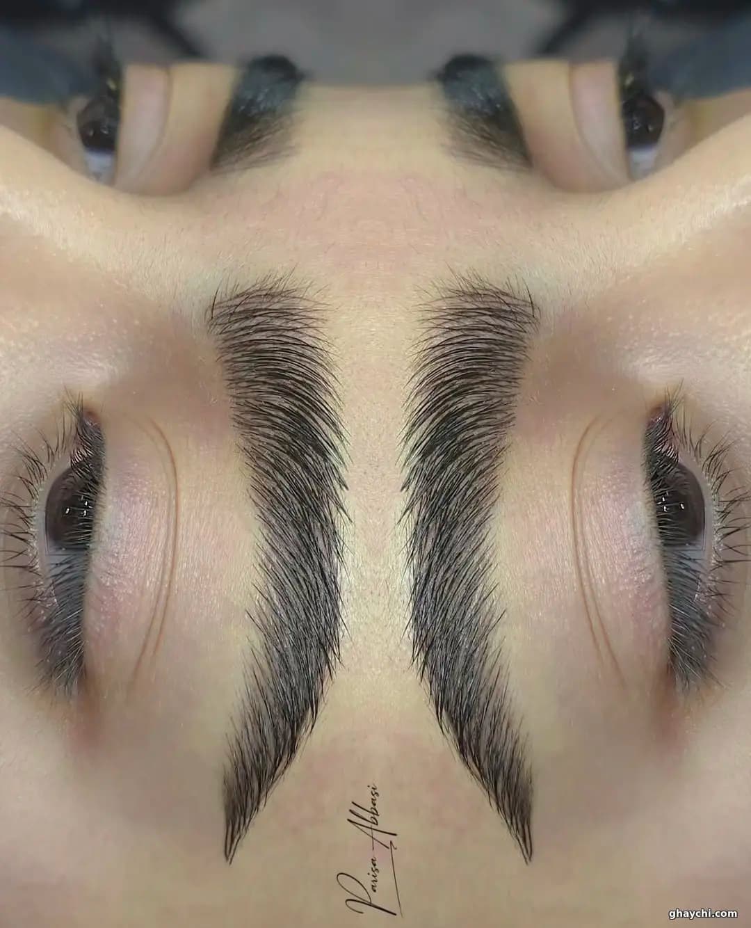 نمونه کار آرایش دائم — میکروبلیدینگ قبل و بعد زنانه در یزد، یزد — پریسا عباسی