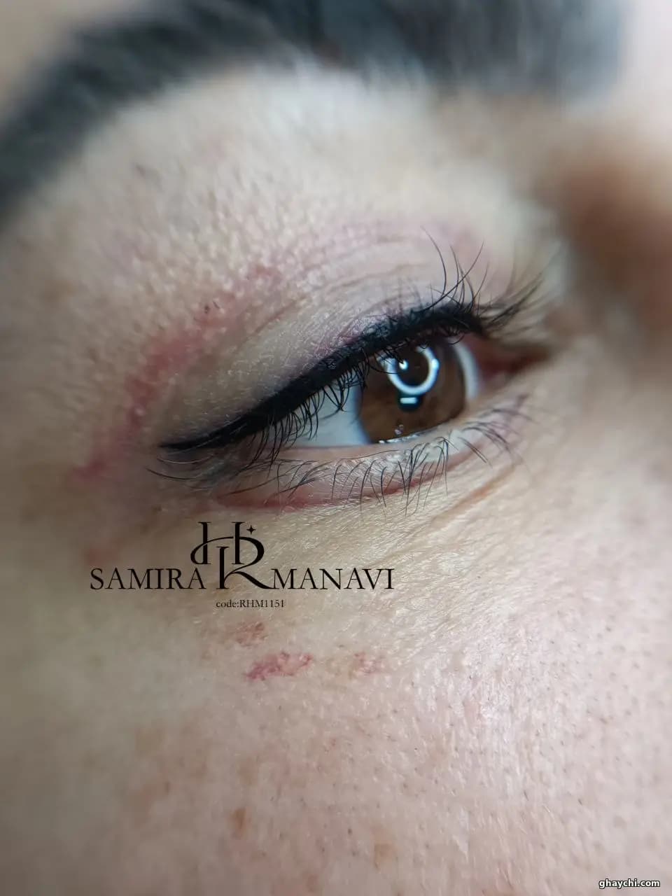 نمونه کار آرایش دائم — بن مژه زنانه در  بلوار دلاوران، مشهد — سمیرا معنوی