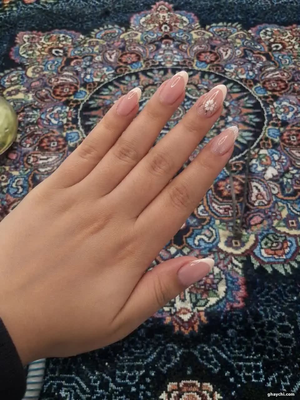 نمونه کار ناخن — کاشت ناخن زنانه در زارچ، زارچ — نگین دریس