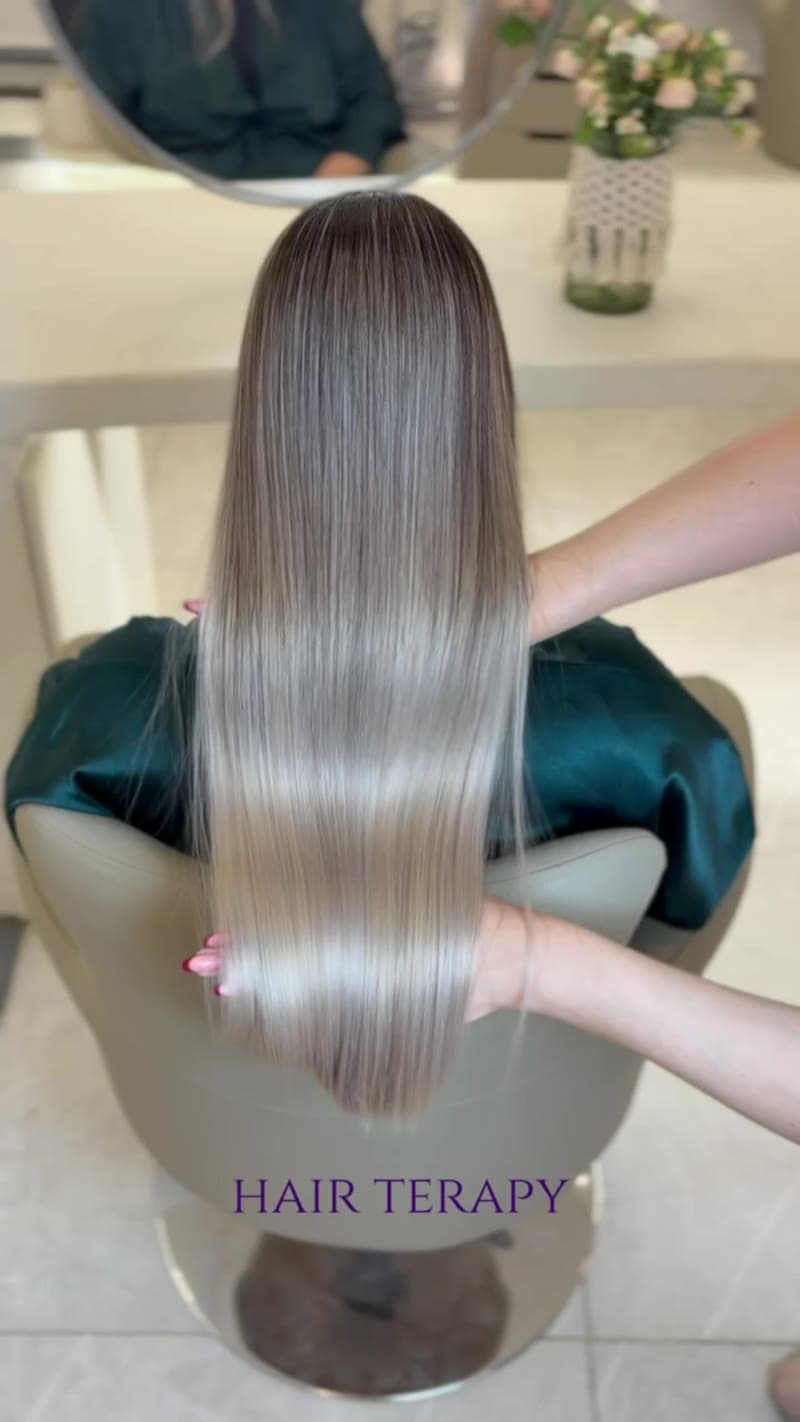 نمونه کار مو — کراتین و پروتئین تراپی ویدئو زنانه در رشت، رشت — نرجس اکبرزاده