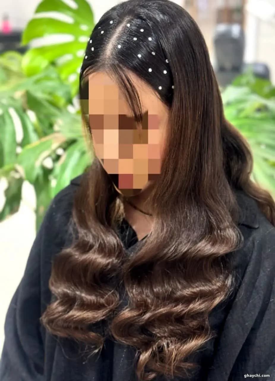 نمونه کار مو — شینیون و کرلی زنانه در گلستان، اهواز — فاطمه حسانی
