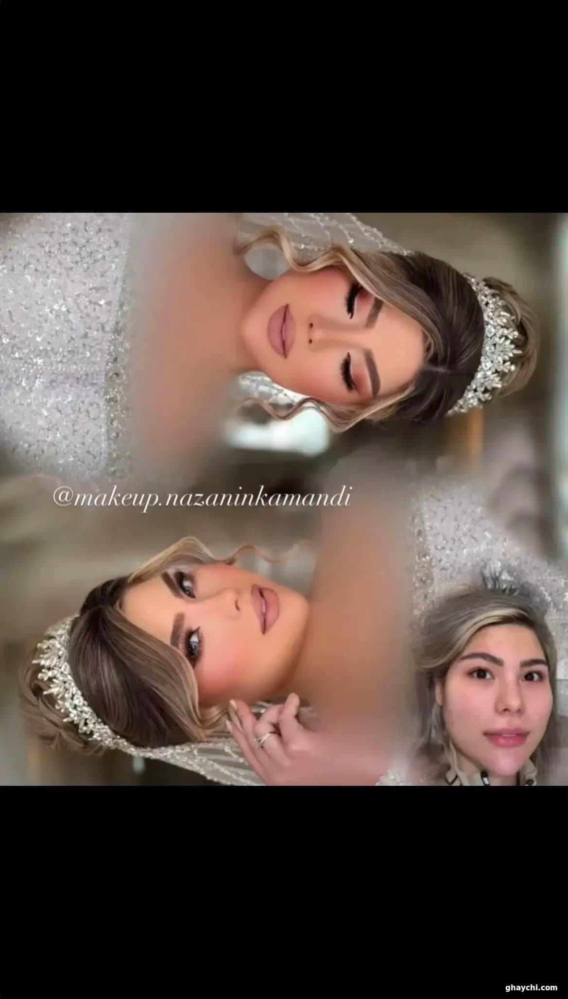 نمونه کار میکاپ — میکاپ عربی قبل و بعد زنانه در  بلوار معالی آباد، شیراز — نازنین کمندی
