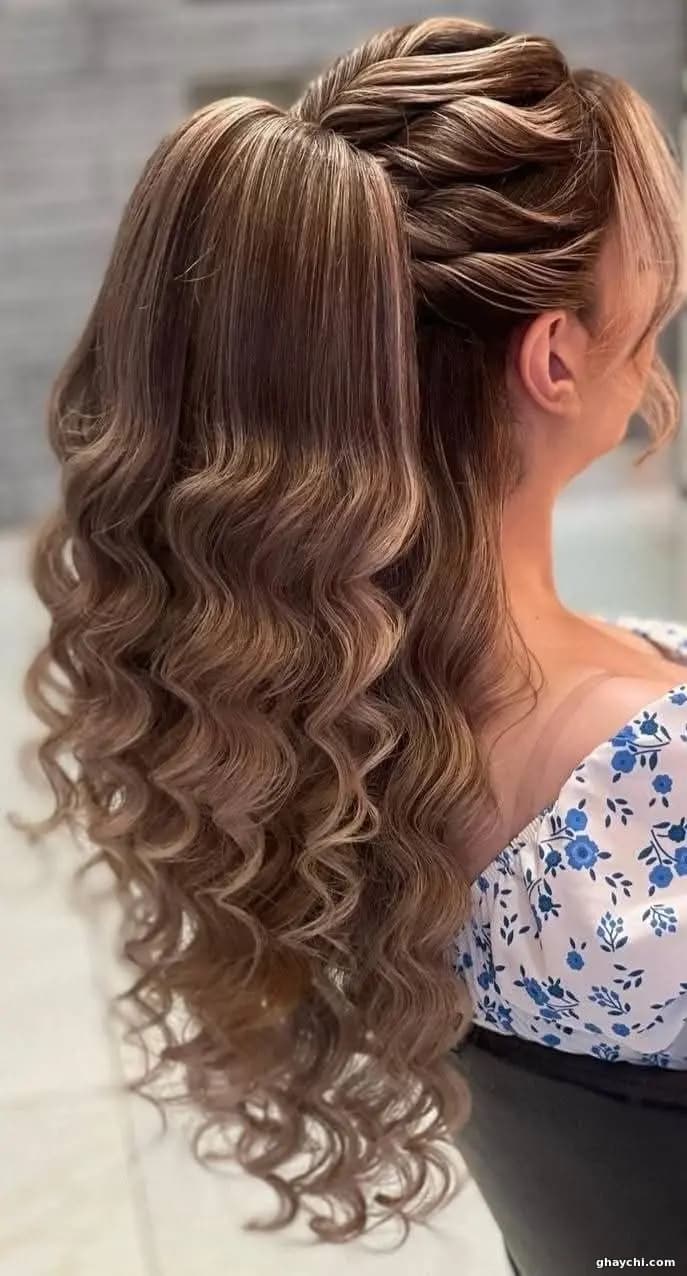 نمونه کار مو — شینیون و کرلی زنانه در اراک — سالن زیبایی تخصصی فهیمه اکبری