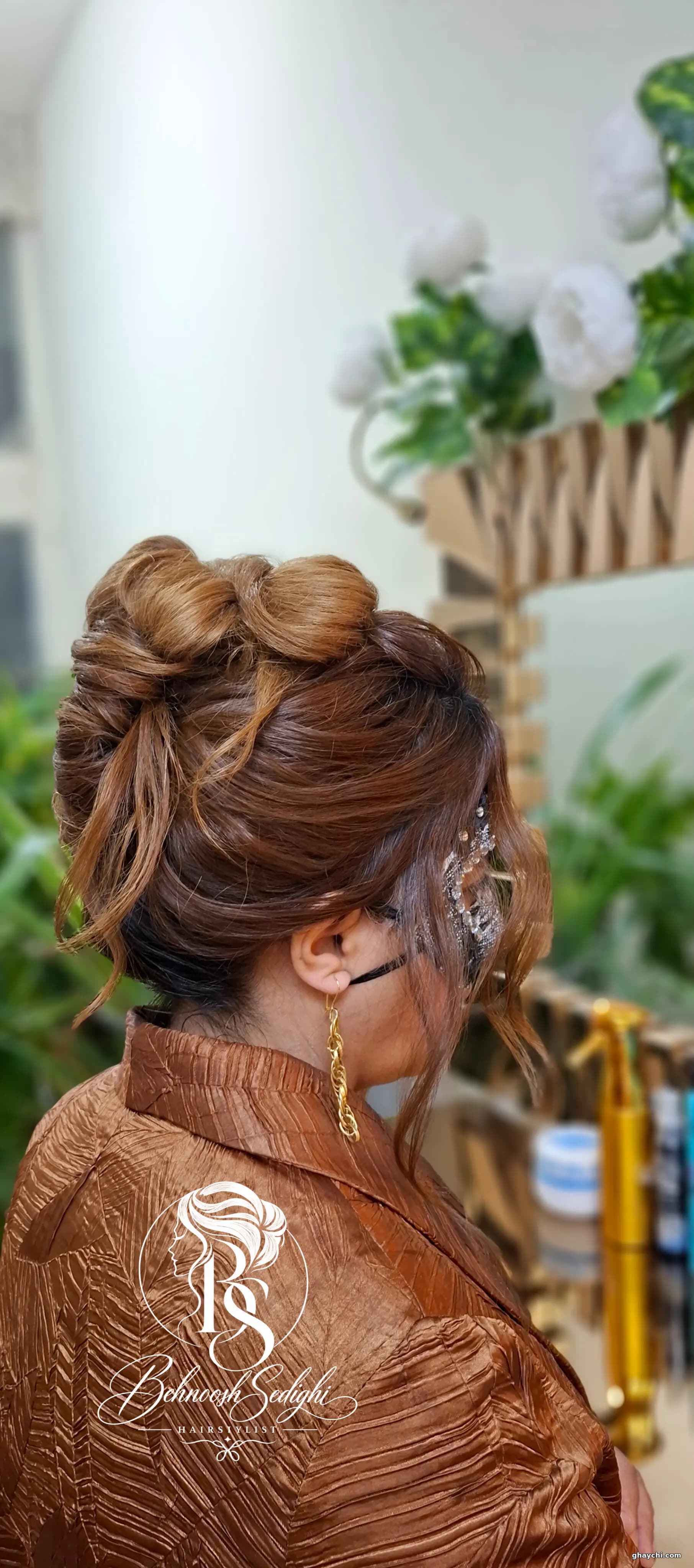 نمونه کار مو — شینیون و کرلی زنانه در خیابان مدرس، اصفهان — بهنوش صدیقی