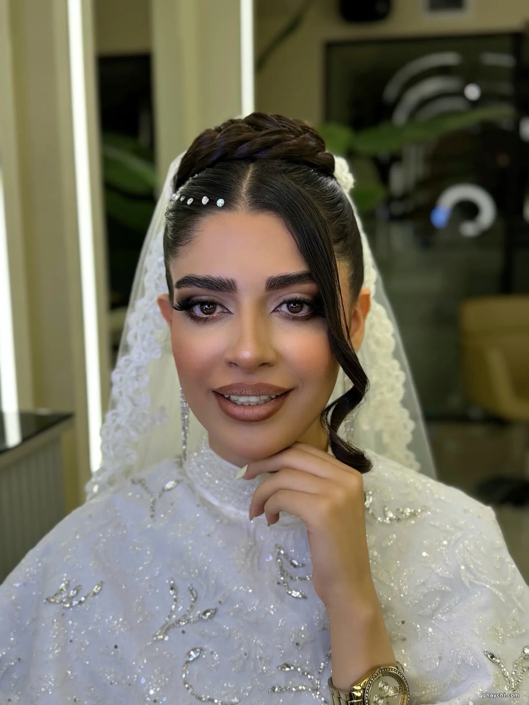 نمونه کار عروس — میکاپ عروس قبل و بعد زنانه در قم، قم — فاطمه راستی