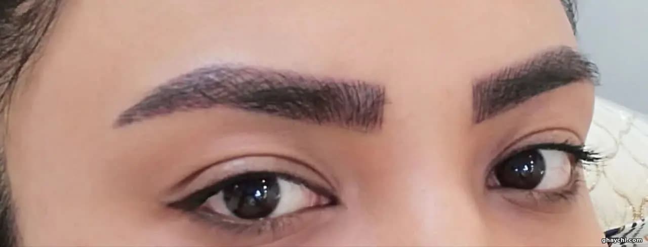 نمونه کار آرایش دائم — میکروبلیدینگ زنانه در خیابان هاشمی نژاد، مشهد — اکرم اکبری