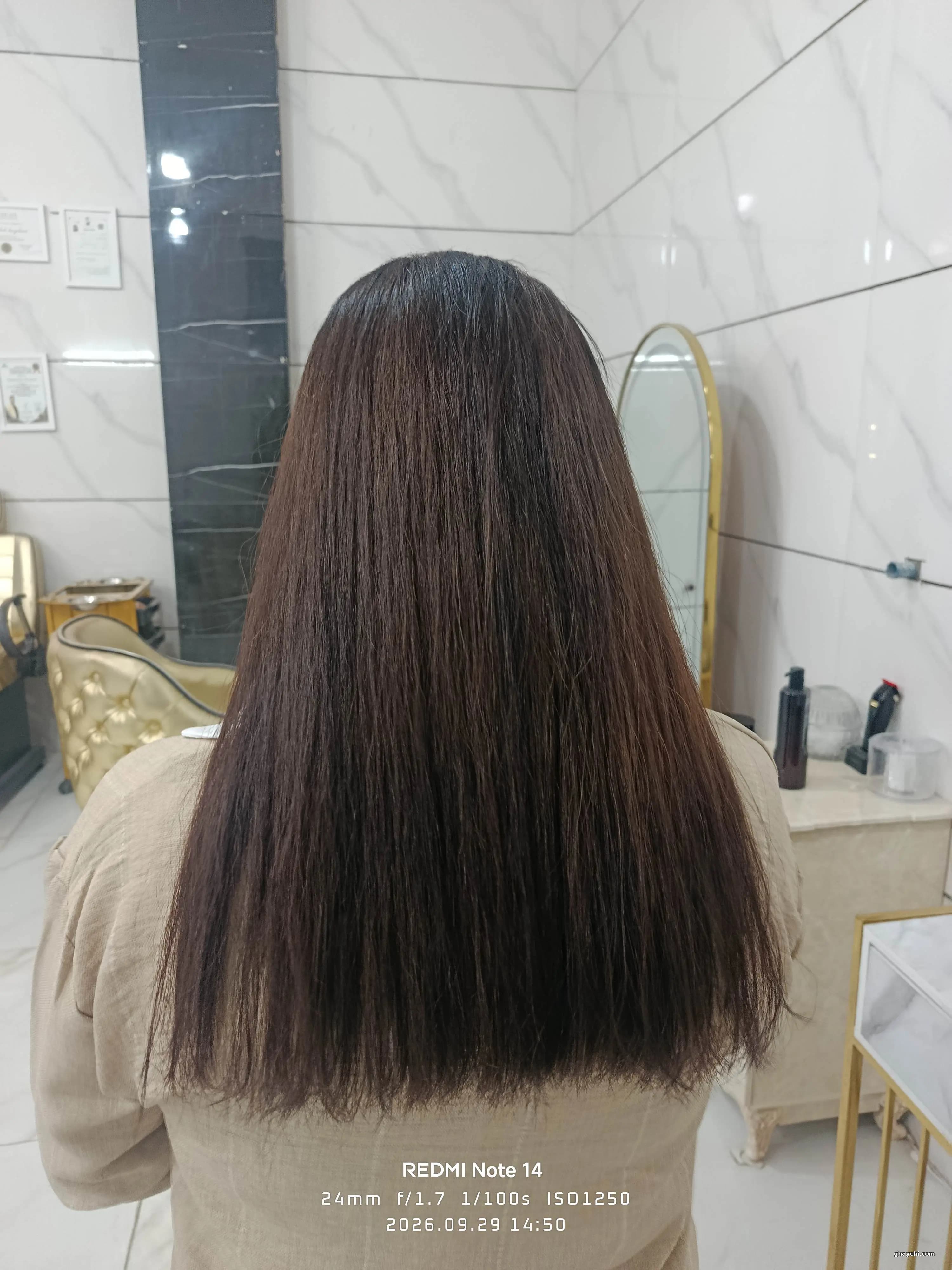نمونه کار مو — کراتین و پروتئین تراپی قبل و بعد زنانه در اصفهان، اصفهان — زهرا سادات فاطمی