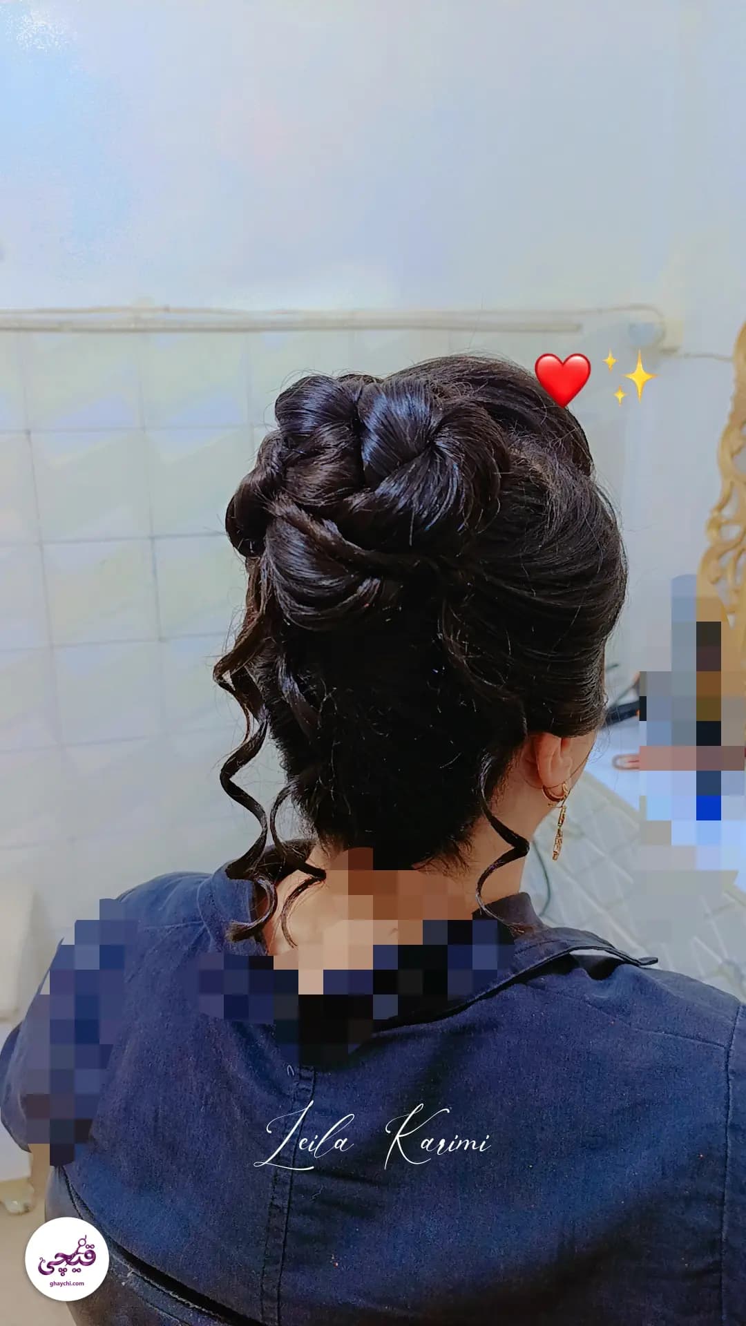 نمونه کار مو — شینیون و کرلی زنانه در مشهد، مشهد — لیلا کریمی