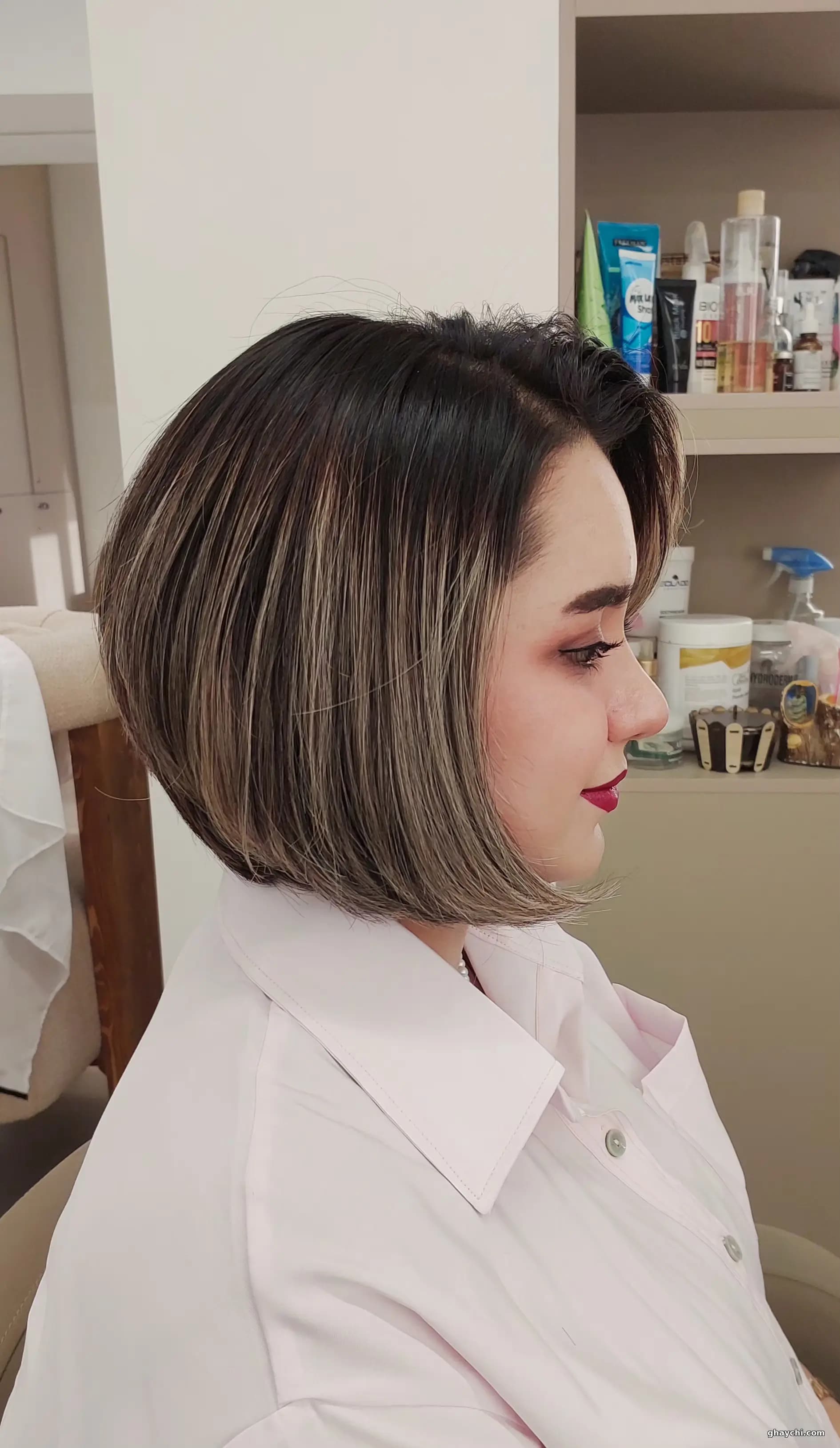 نمونه کار مو — کوتاهی و کپ مو قبل و بعد زنانه در نارمک، تهران — نفیسه مرشدی