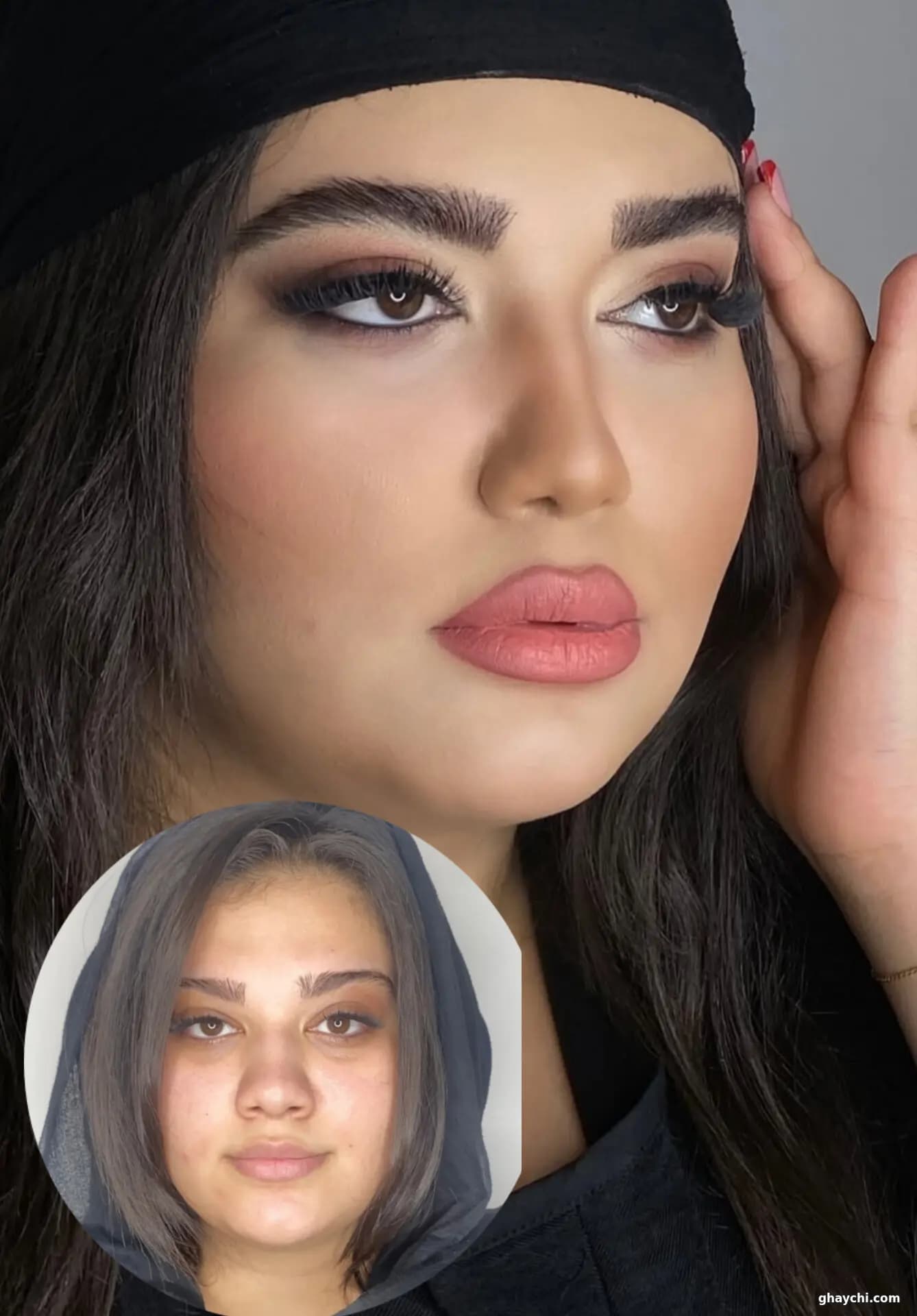 نمونه کار میکاپ — میکاپ دخترانه قبل و بعد زنانه در رشت، رشت — مهسا اسگندری