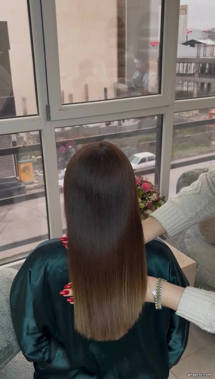 نمونه کار مو — کراتین و پروتئین تراپی زنانه در رشت، رشت — نرجس اکبرزاده