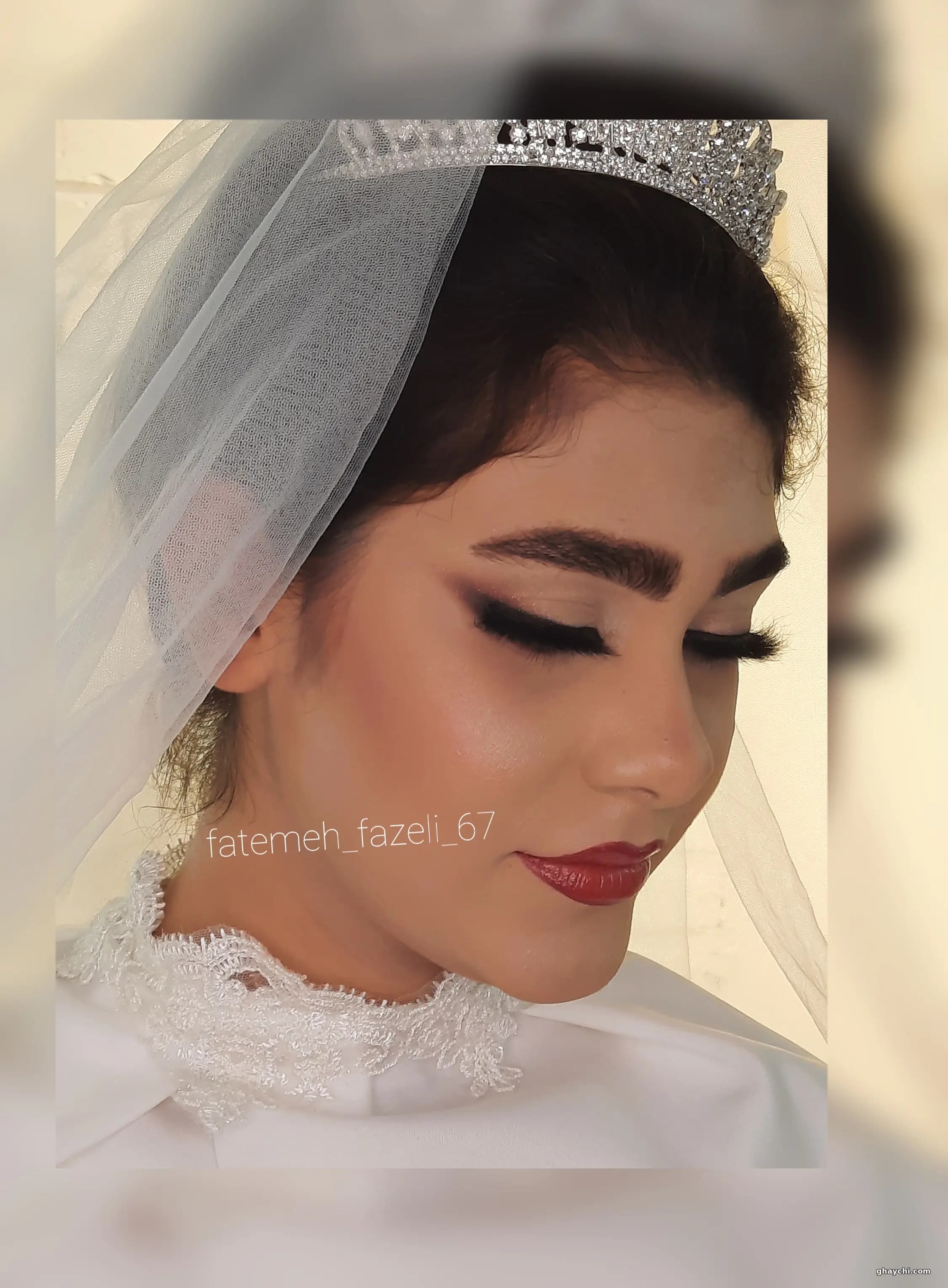 نمونه کار عروس — میکاپ عروس قبل و بعد زنانه در دروازه شمیران، تهران — فاطمه پیری فاضلی