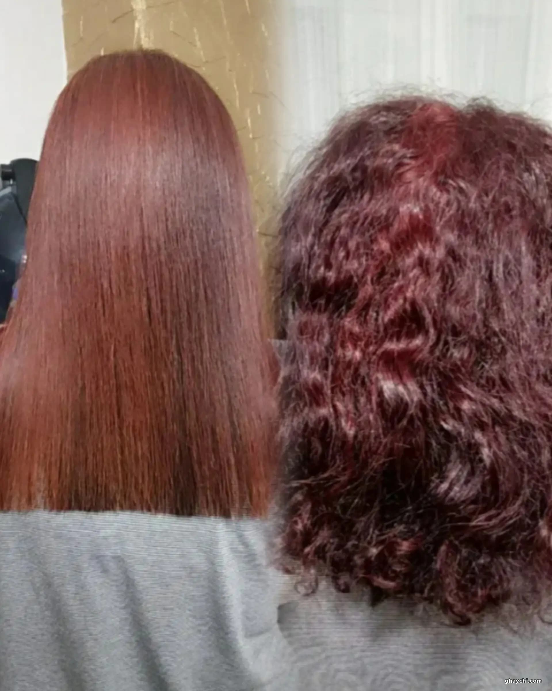 نمونه کار مو — کراتین و پروتئین تراپی قبل و بعد زنانه در رشت، رشت — شیوا رضا طلب