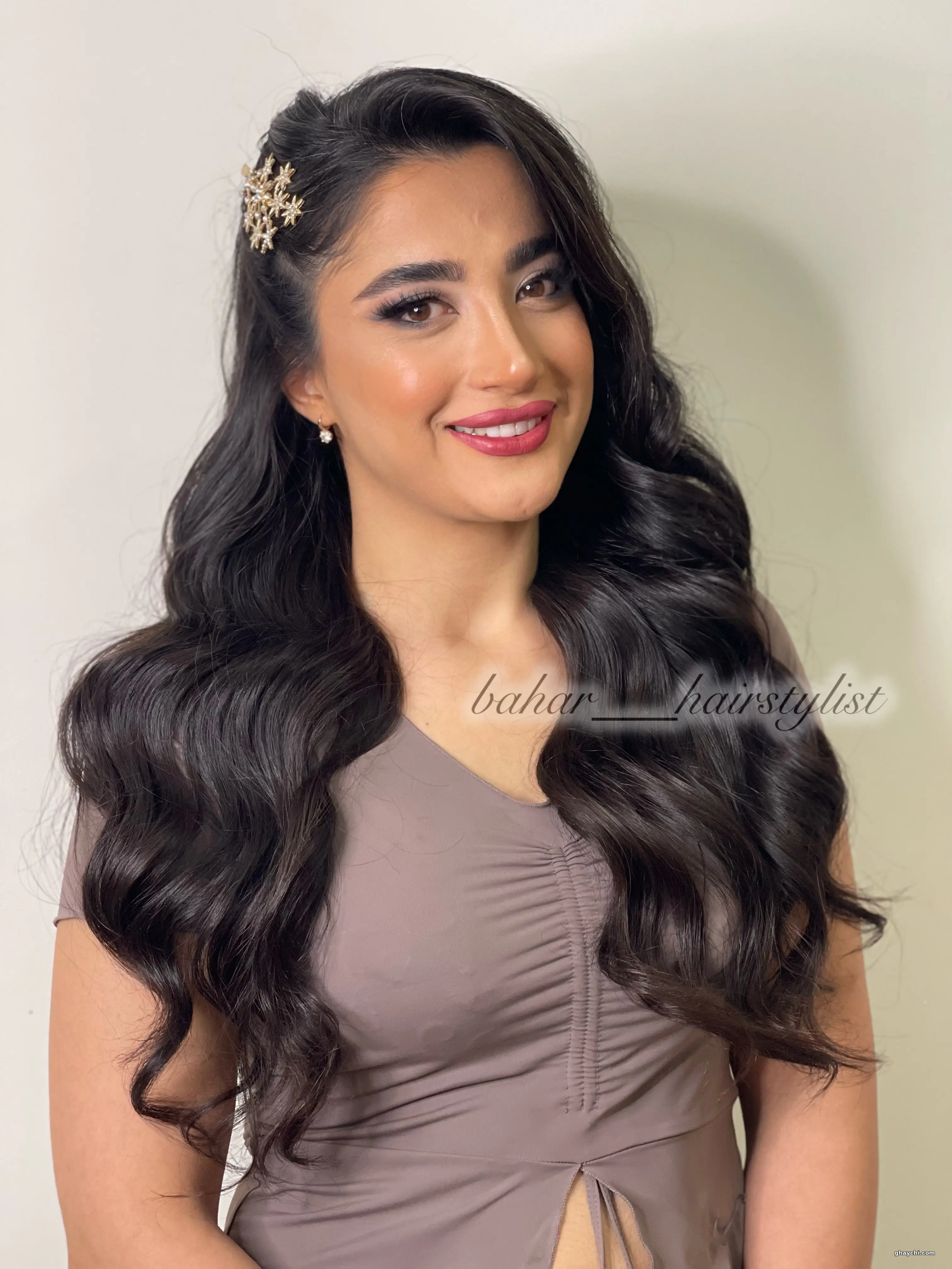 نمونه کار مو — شینیون و کرلی زنانه در نیاوران، تهران — بهاره اسمعیل بیک