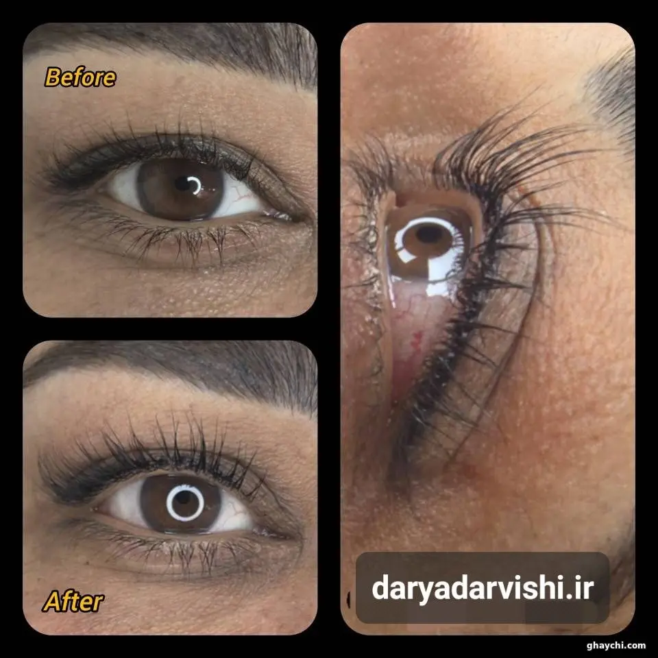 نمونه کار مژه — اکستنشن مژه زنانه در امیر آباد، تهران — سالن دریا درویشی