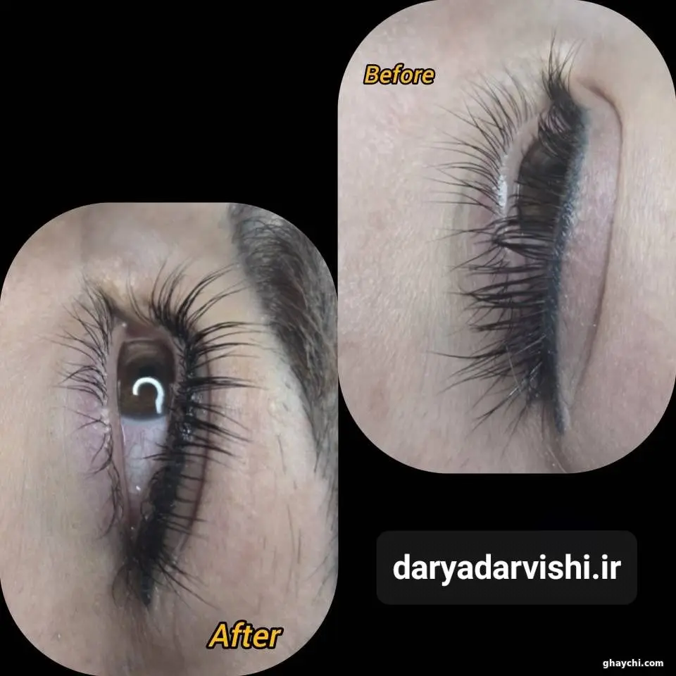 نمونه کار مژه — اکستنشن مژه زنانه در امیر آباد، تهران — سالن دریا درویشی