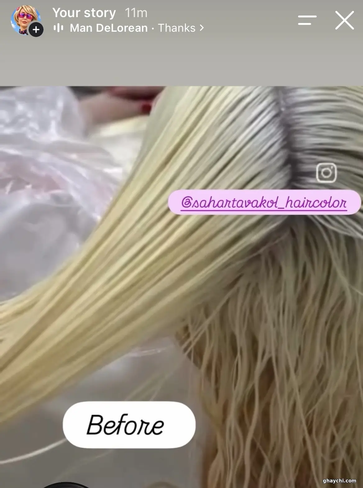 قبل مو — مش و هایلایت در نیاوران، تهران — سحر توکلی