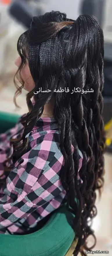 نمونه کار مو — شینیون و کرلی زنانه در گلستان، اهواز — فاطمه حسانی