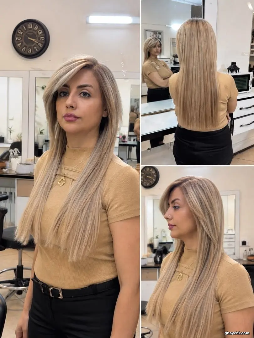 نمونه کار مو — مش و هایلایت زنانه در خیابان شریعتی، تهران — ارایشگاه بانو پرواز