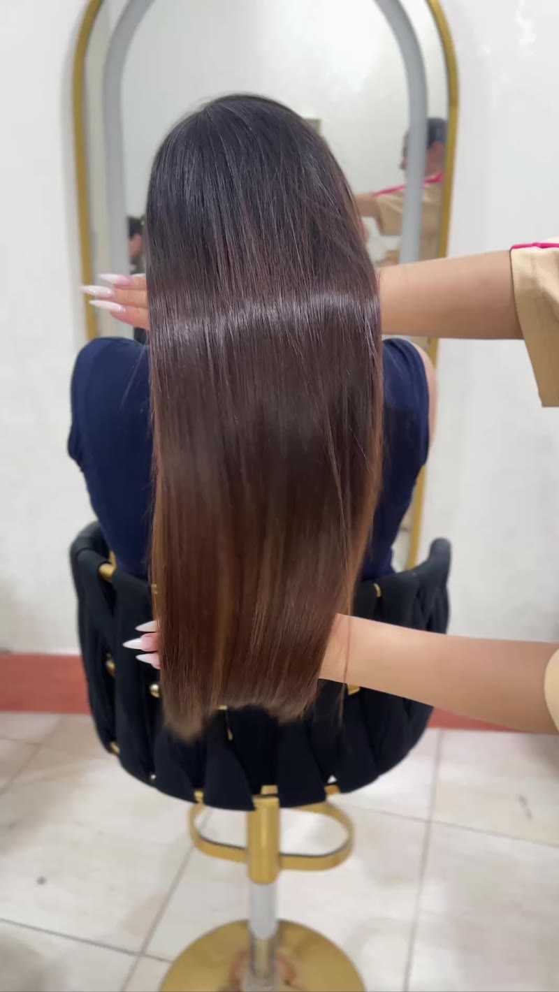 نمونه کار مو — کراتین و پروتئین تراپی ویدئو زنانه در بلوار آذربایجان، تبریز — بیتا میرزاخانی