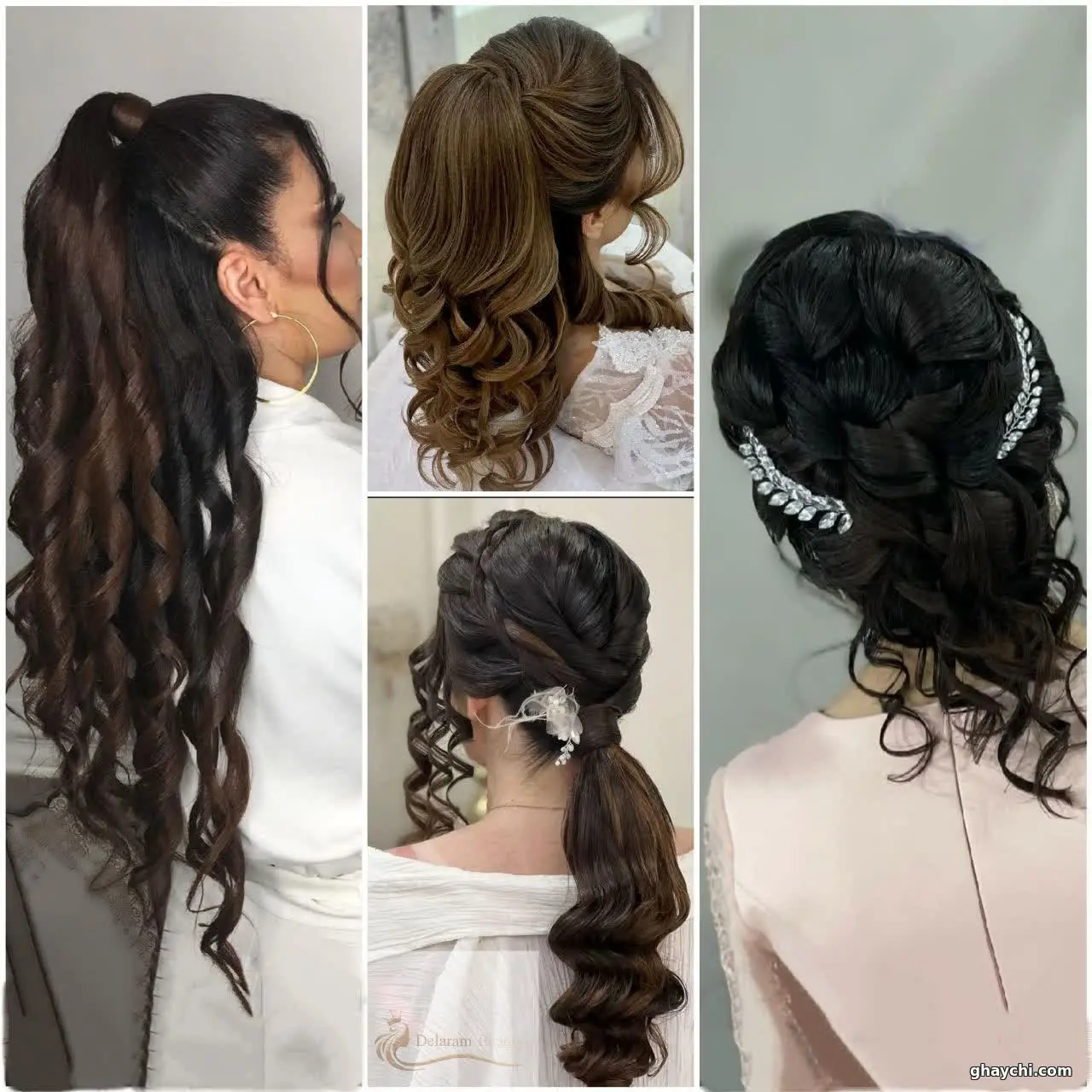 نمونه کار مو — شینیون و کرلی زنانه در خیابان میر، اصفهان — سالن زیبایی رزا