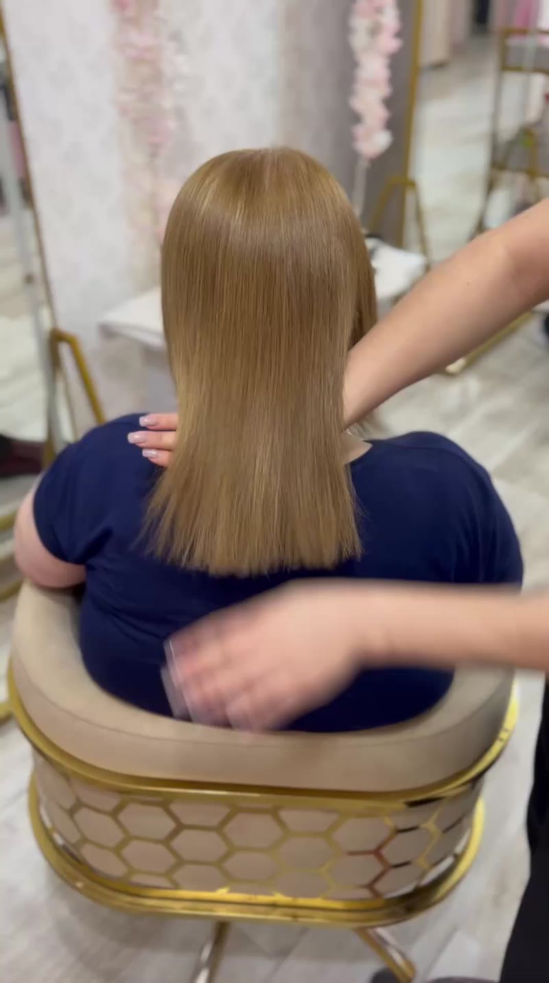 نمونه کار مو — کراتین و پروتئین تراپی ویدئو زنانه در بلوار آذربایجان، تبریز — بیتا میرزاخانی