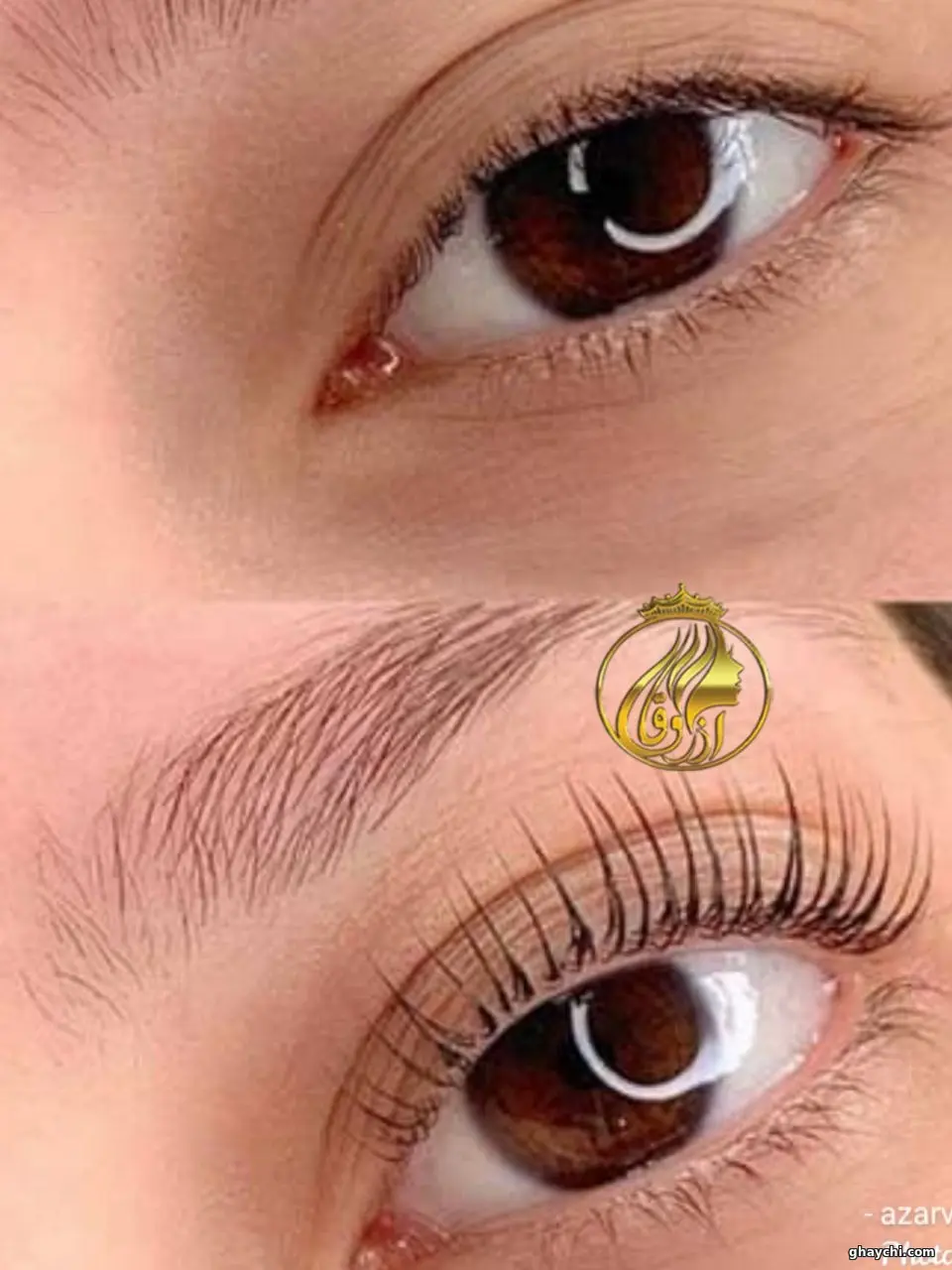 نمونه کار مژه — لیفت مژه زنانه در  خیابان بهار، تبریز — آموزشگاه آذروقار