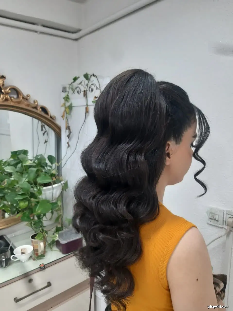 نمونه کار مو — شینیون و کرلی زنانه در خانی آباد نو جنوبی، تهران — مرضیه قنبری
