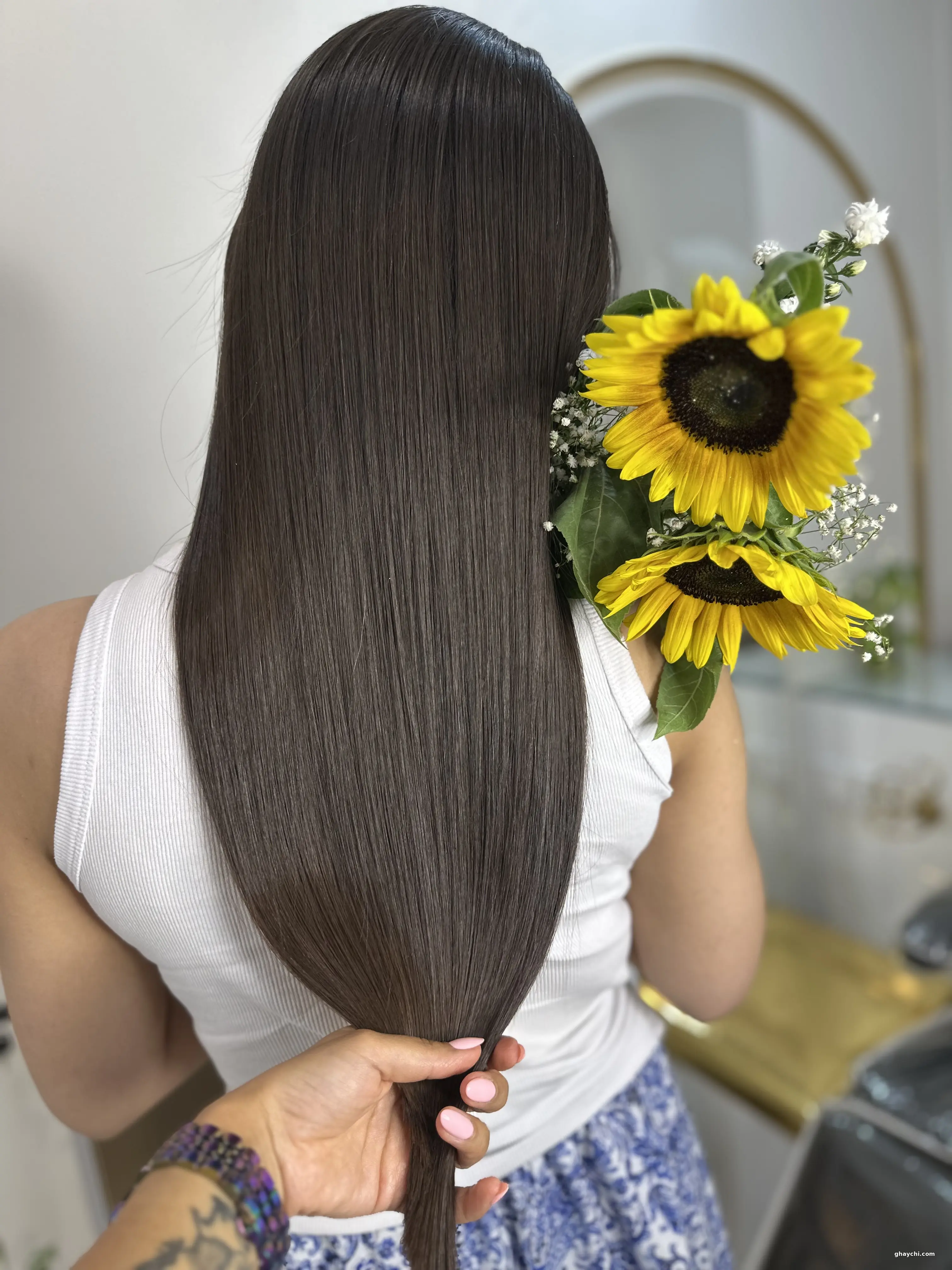 نمونه کار مو — کراتین و پروتئین تراپی زنانه در خیابان شهران، تهران — سالن زیبایی مانالیا