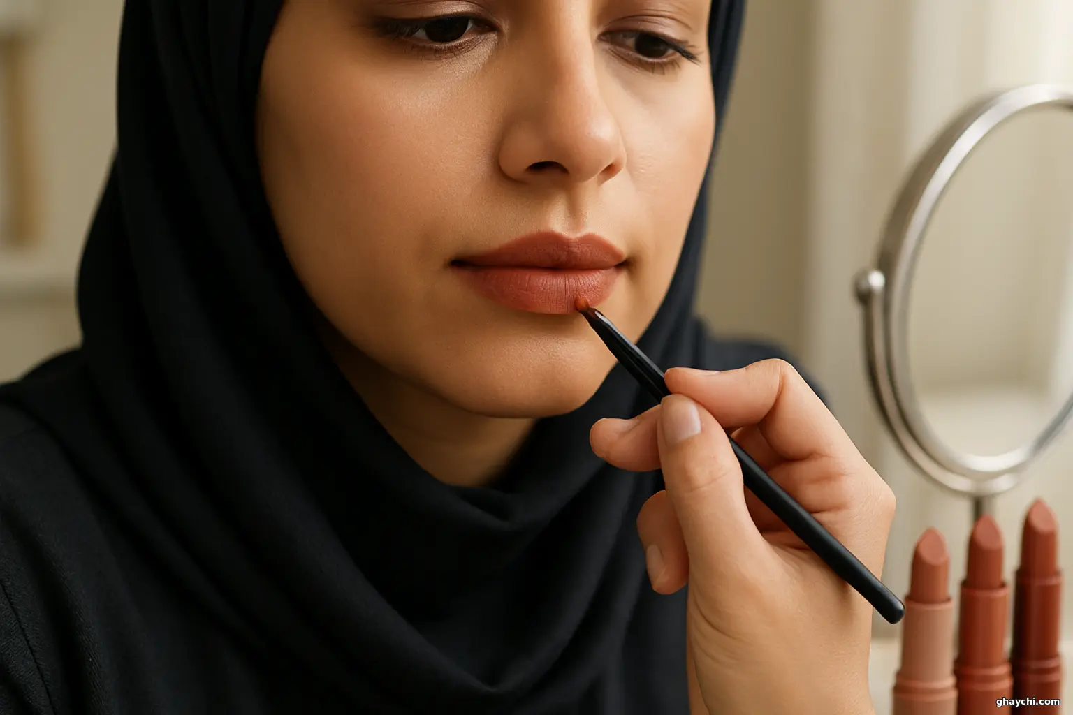 نمونه کار آرایش دائم — رژ لب دائم قبل و بعد زنانه در شهرک غرب، تهران — الهام فخيم پور
